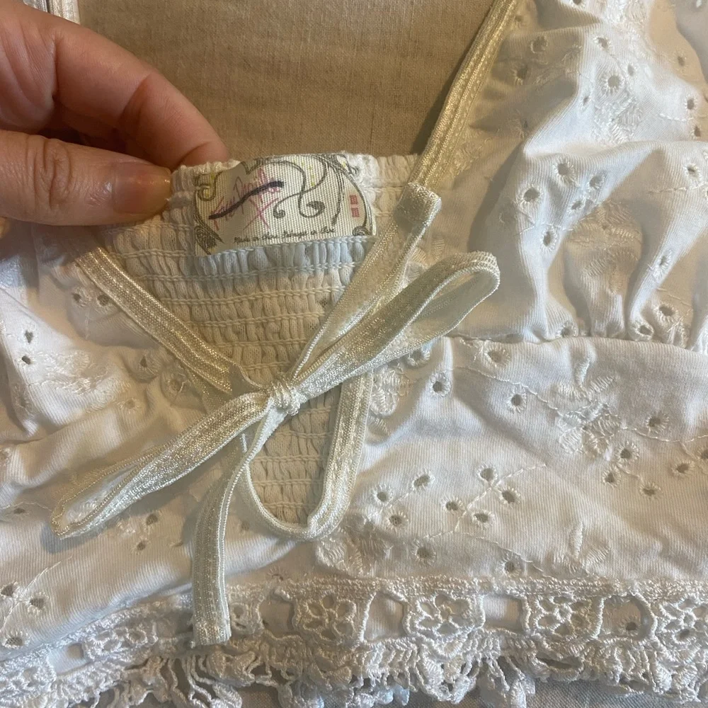 Free People size medium white lace bralette - Picture 2 of 3